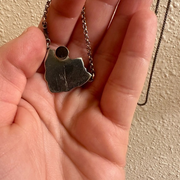 GatherAndFlow "Mountains Within" - Sterling Silver & 14K Gold necklace - Picture 2 of 3